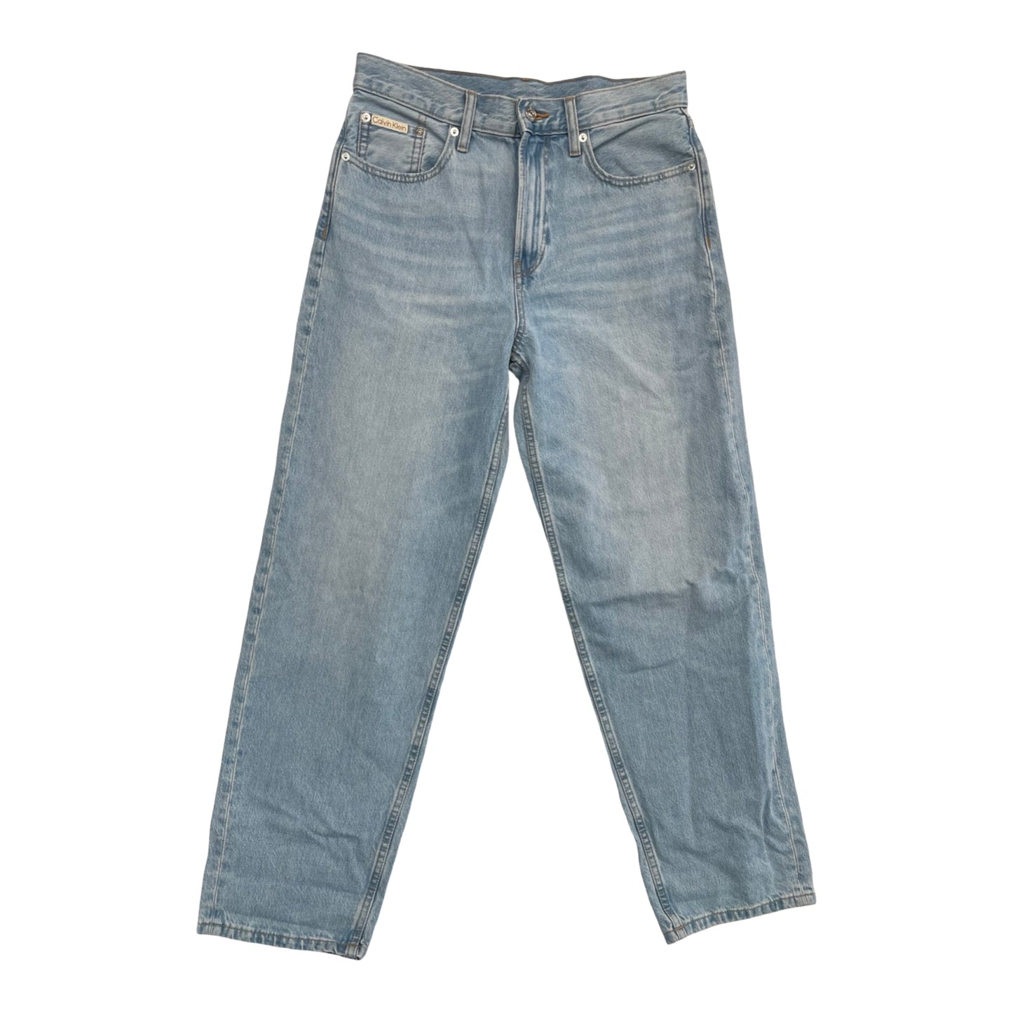 Jeans Wide Leg By Calvin Klein In Blue Denim, Size:6