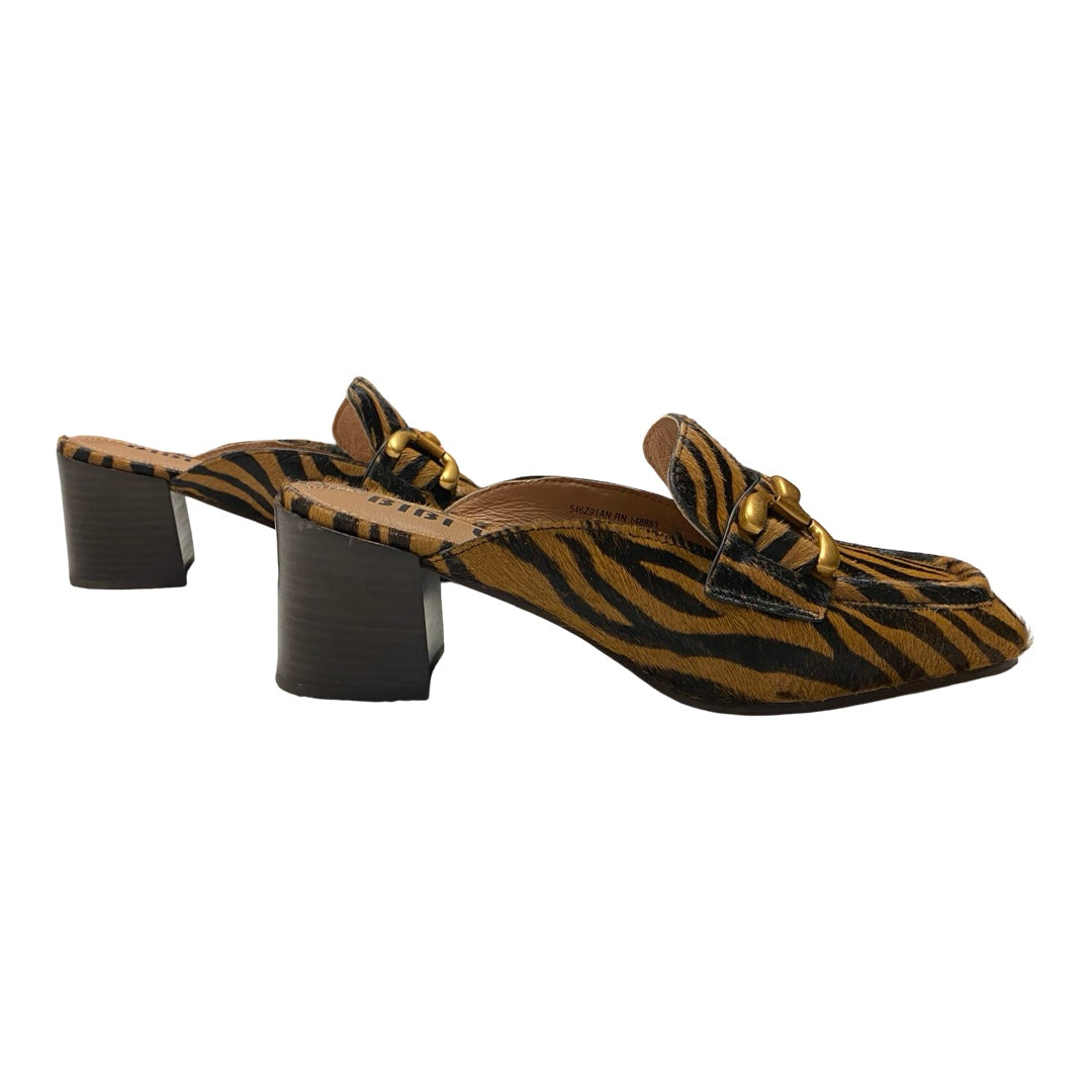 Shoes Heels Block By Anthropologie In Animal Print, Size:9