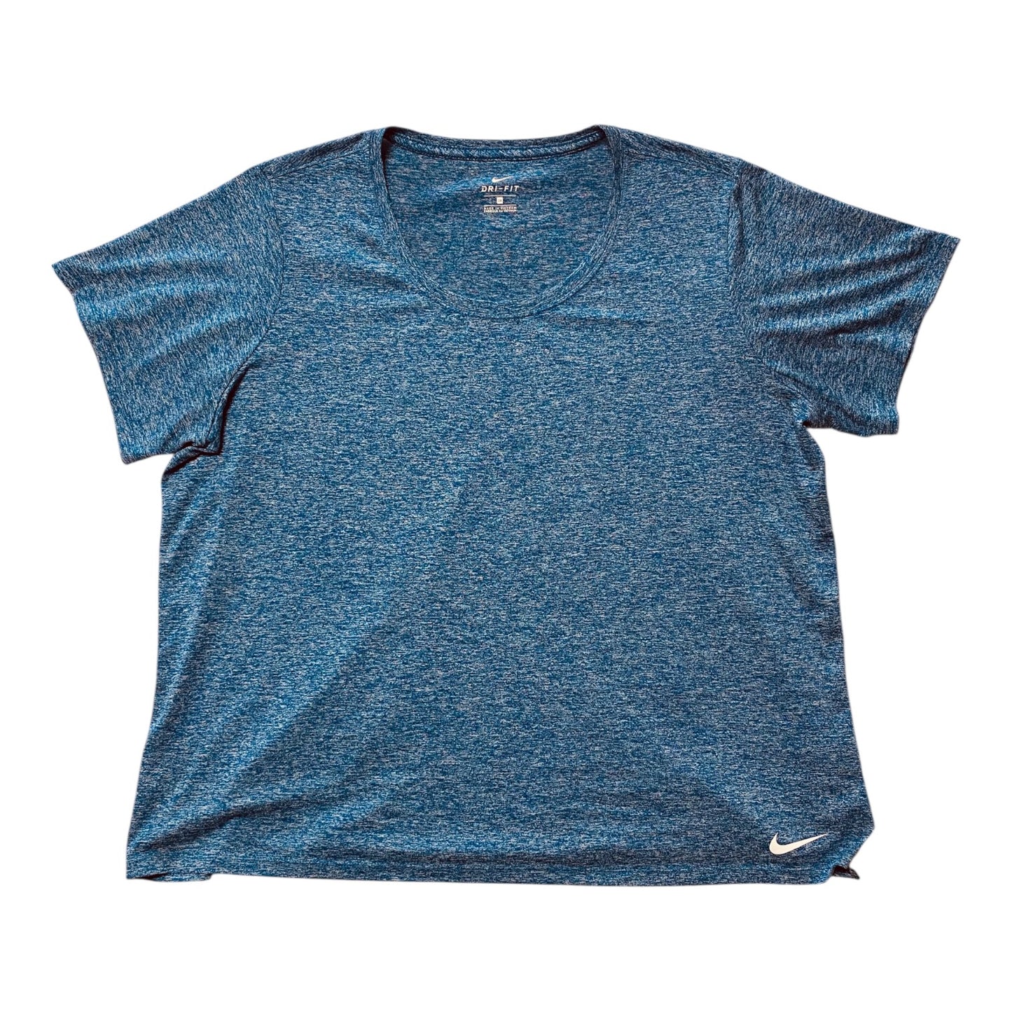 Athletic Top Ss By Nike In Blue, Size:2X