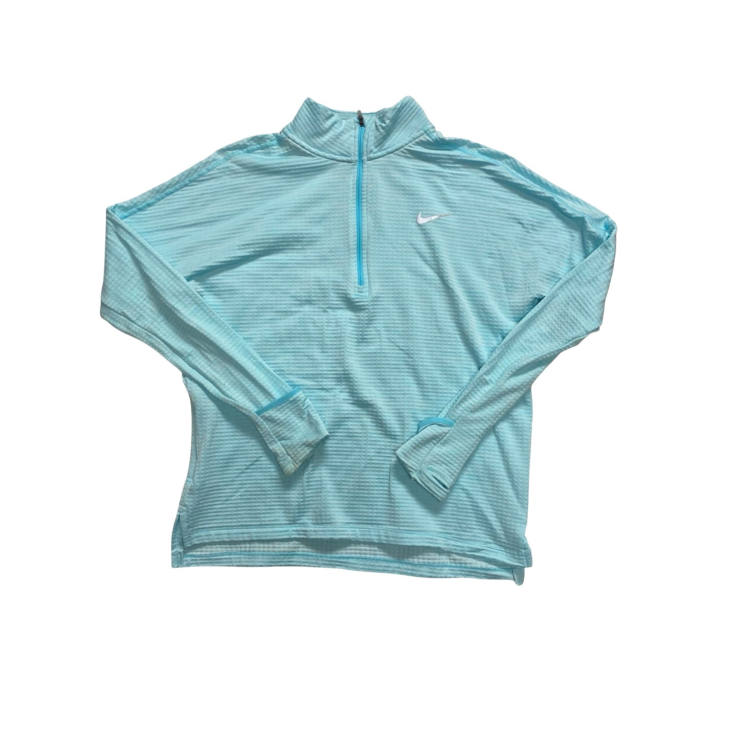 Athletic Top Ls Collar By Nike In Blue, Size:M