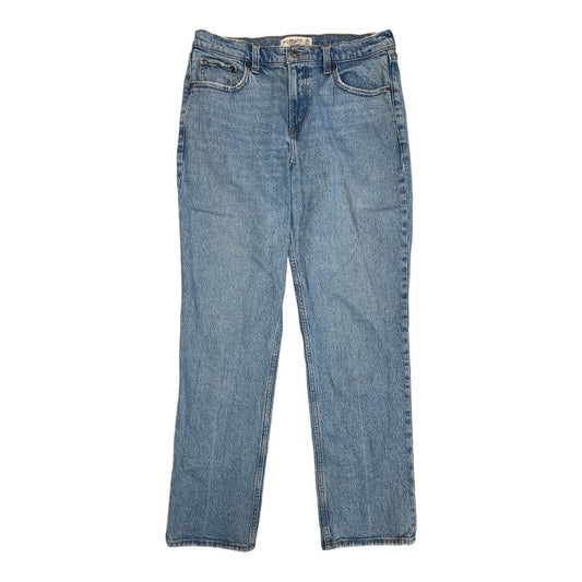 Jeans Straight By Abercrombie And Fitch In Blue Denim, Size:8