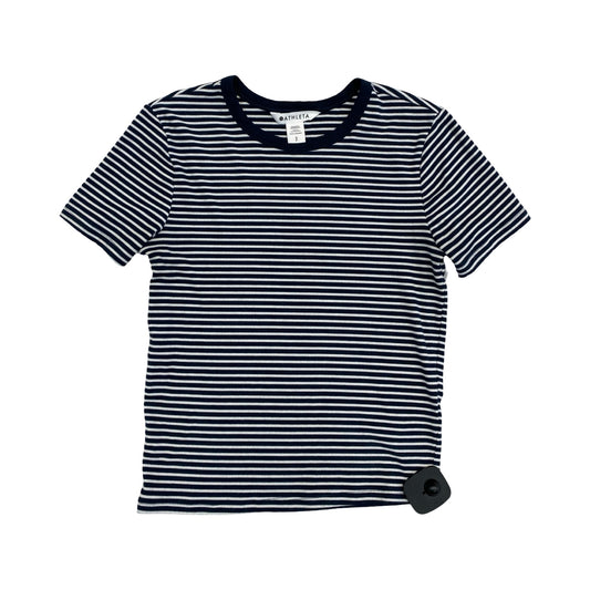 Athletic Top Ss By Athleta In Striped Pattern, Size:S