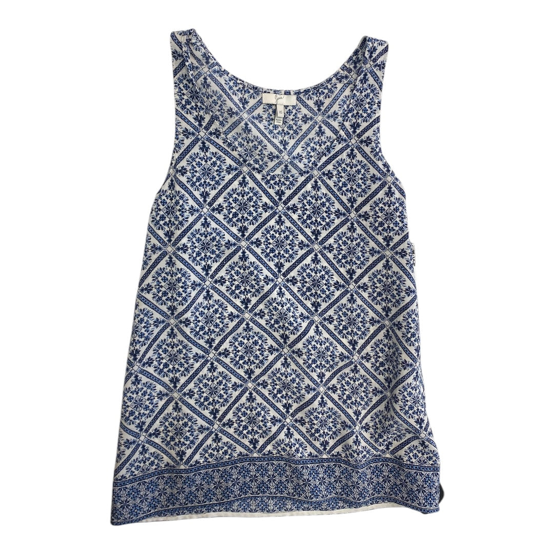 Top Sleeveless By Joie In Blue & White, Size:S