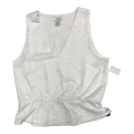 Top Sleeveless By White House Black Market In White, Size:Xl