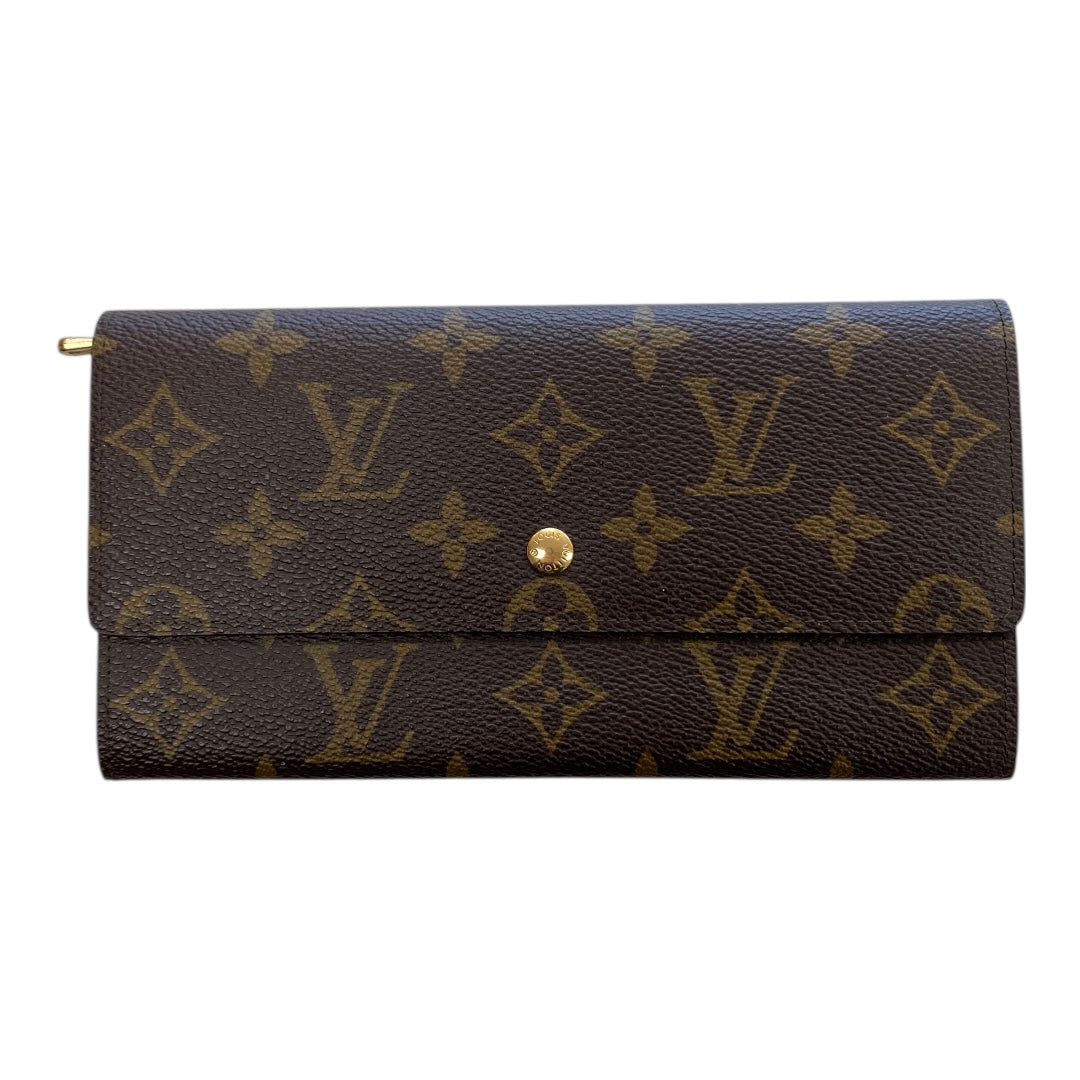Wallet Luxury Designer By Louis Vuitton In Brown, Size:Large
