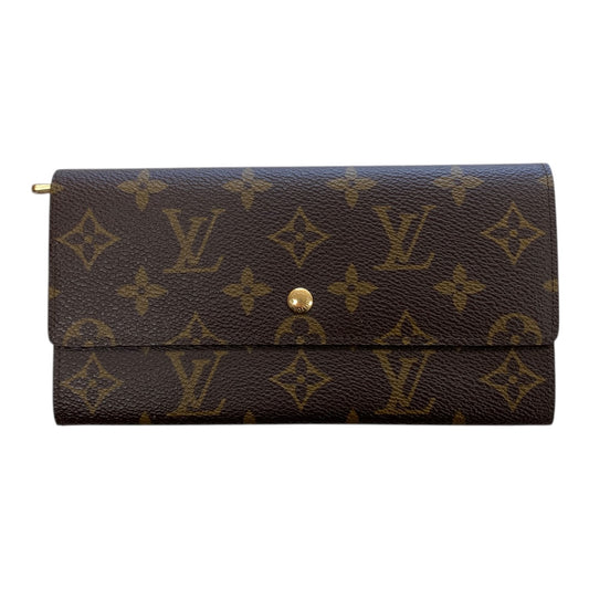 Wallet Luxury Designer By Louis Vuitton In Brown, Size:Large