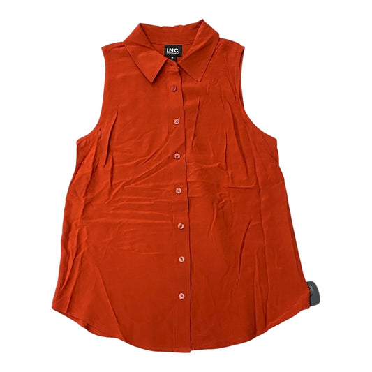 Blouse Sleeveless By Inc In Orange, Size:Xs