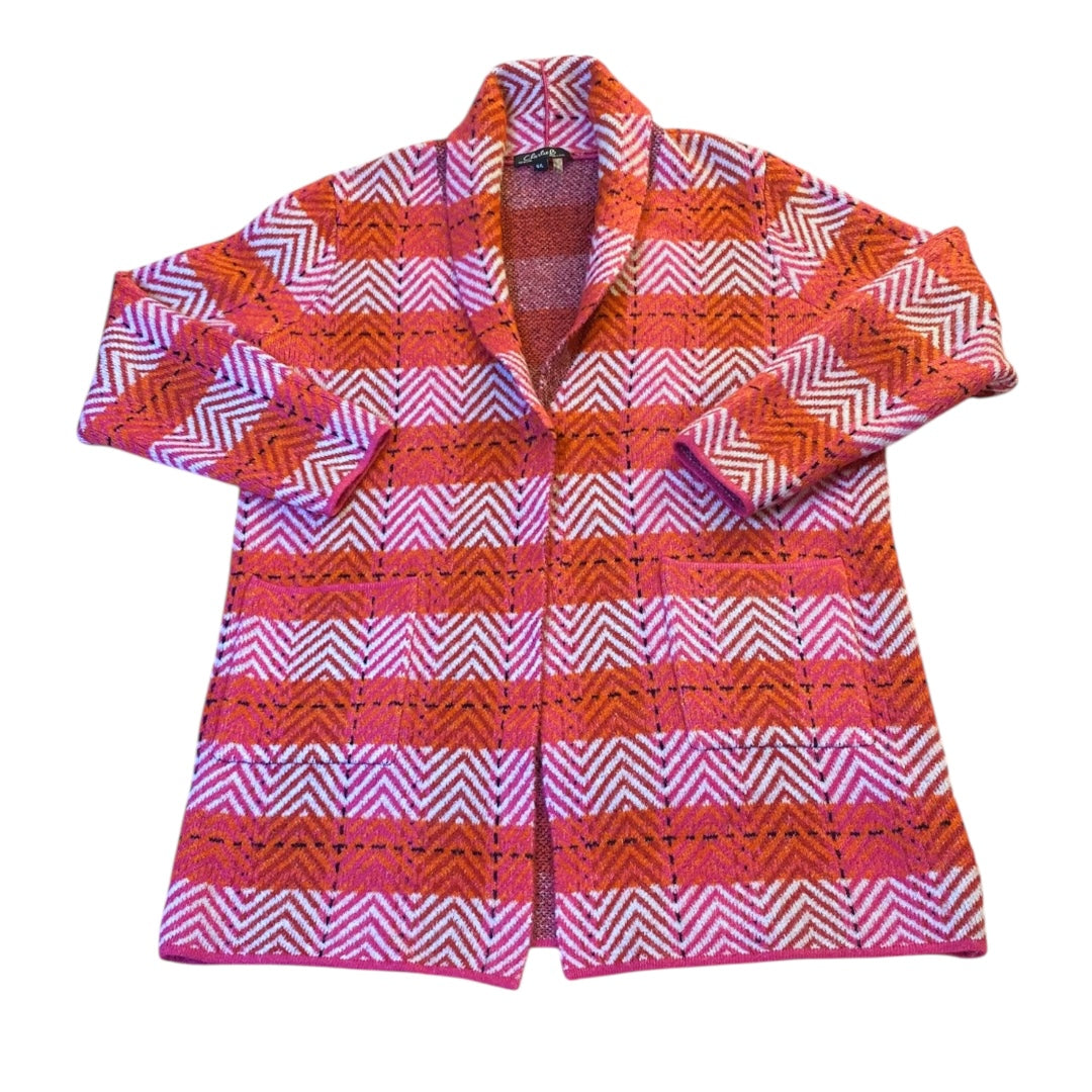 Sweater Cardigan By Charlie B In Pink, Size:L