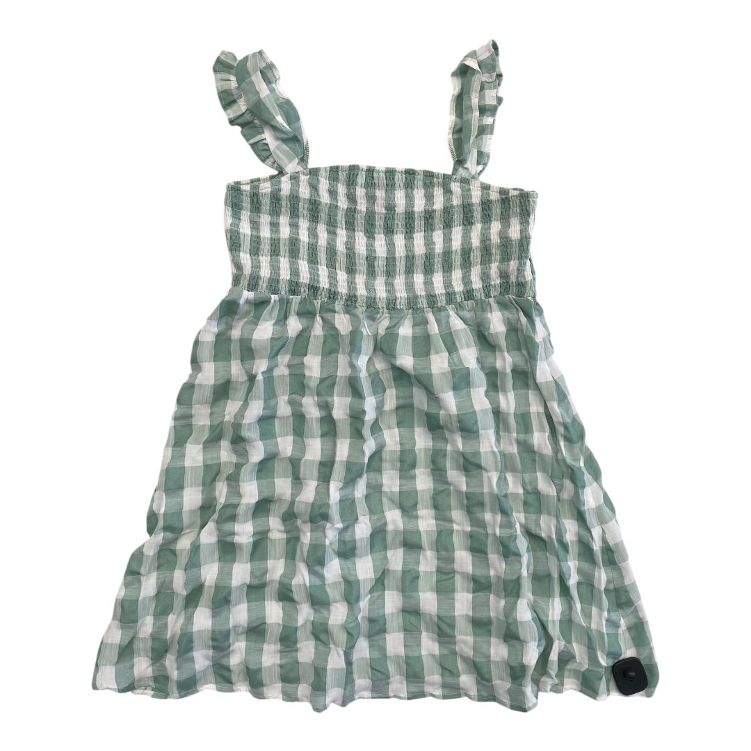 Top Sleeveless By Papillion In Green & White, Size:Xl
