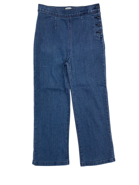 Jeans Wide Leg By J. Crew In Striped Pattern, Size:2