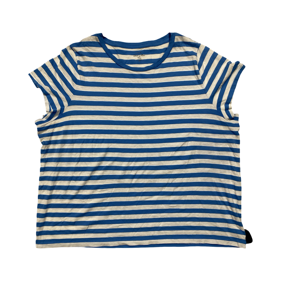 Top Ss Basic By J. Crew In Striped Pattern, Size:2X