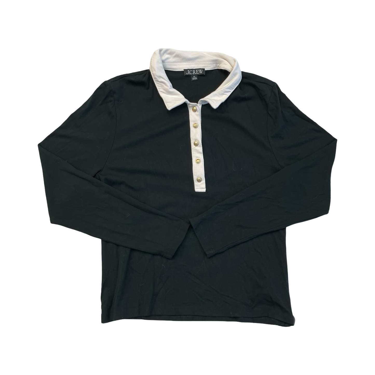Top Ls By J. Crew In Black & White, Size:Xl