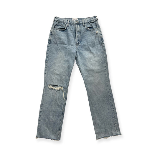 Jeans Straight By Frame In Blue Denim, Size:10