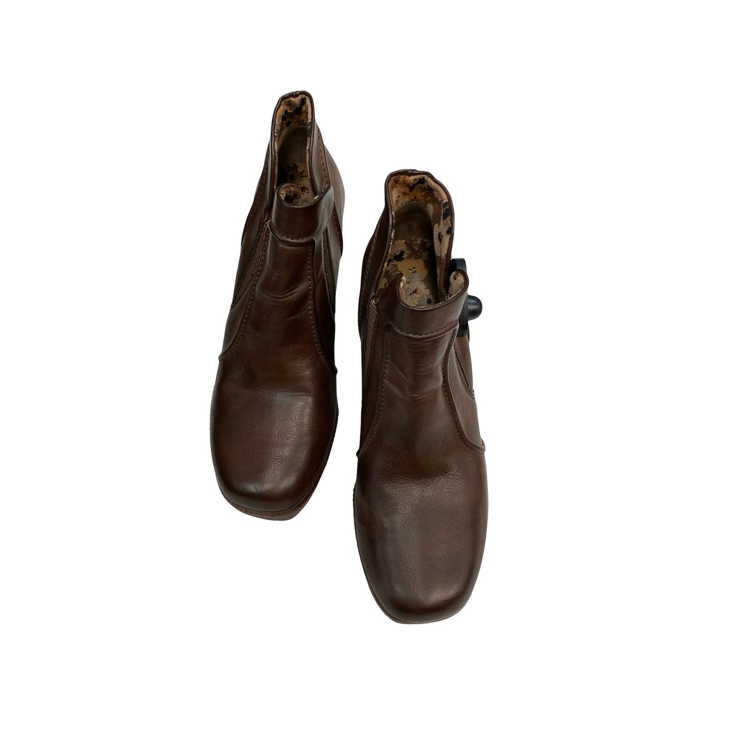 Boots Ankle Heels By Korks In Brown, Size:7.5