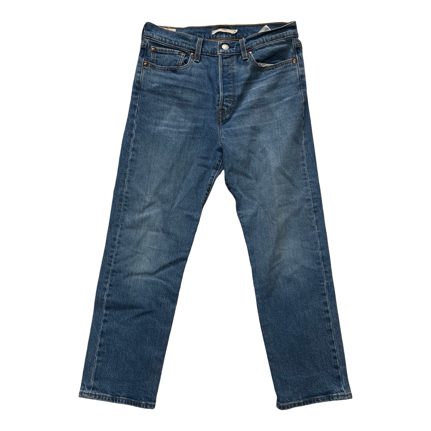 Jeans Boyfriend By Levis In Blue Denim, Size:8