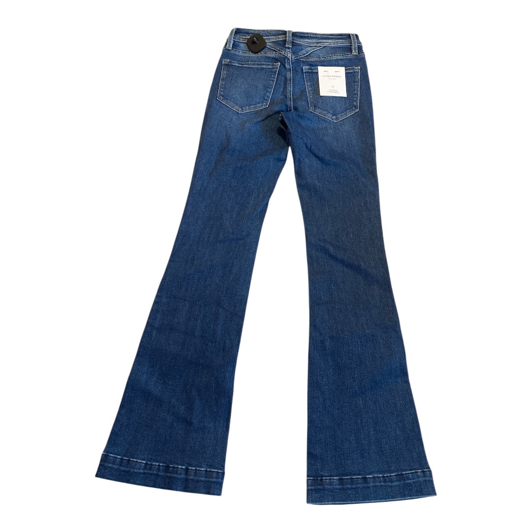 Jeans Boot Cut By Flying Monkey In Blue Denim, Size:24