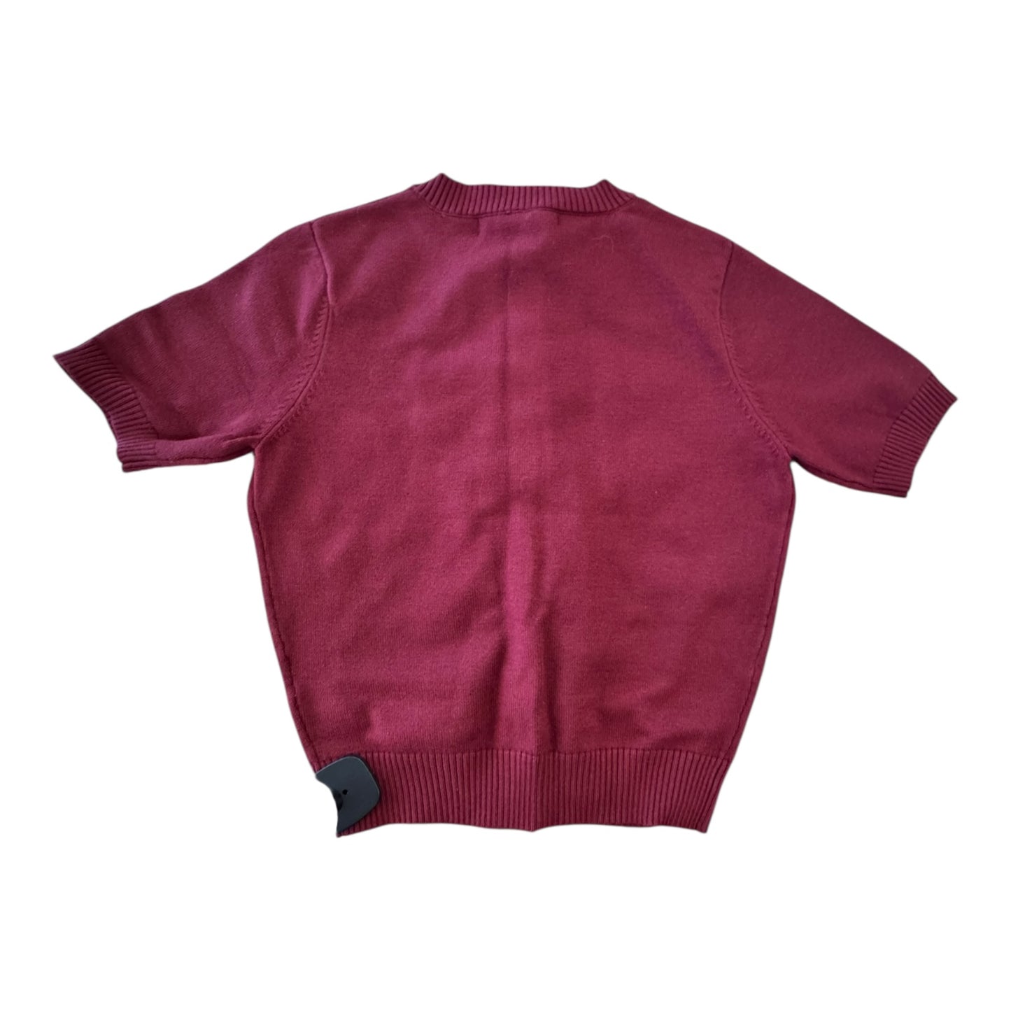 Sweater Ss By Moon And Madison In Maroon, Size:Xs
