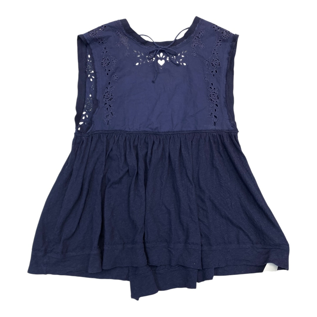 Top Sleeveless By Free People In Navy, Size:S