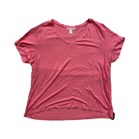 Athletic Top Ss By Athleta In Pink, Size:Xl