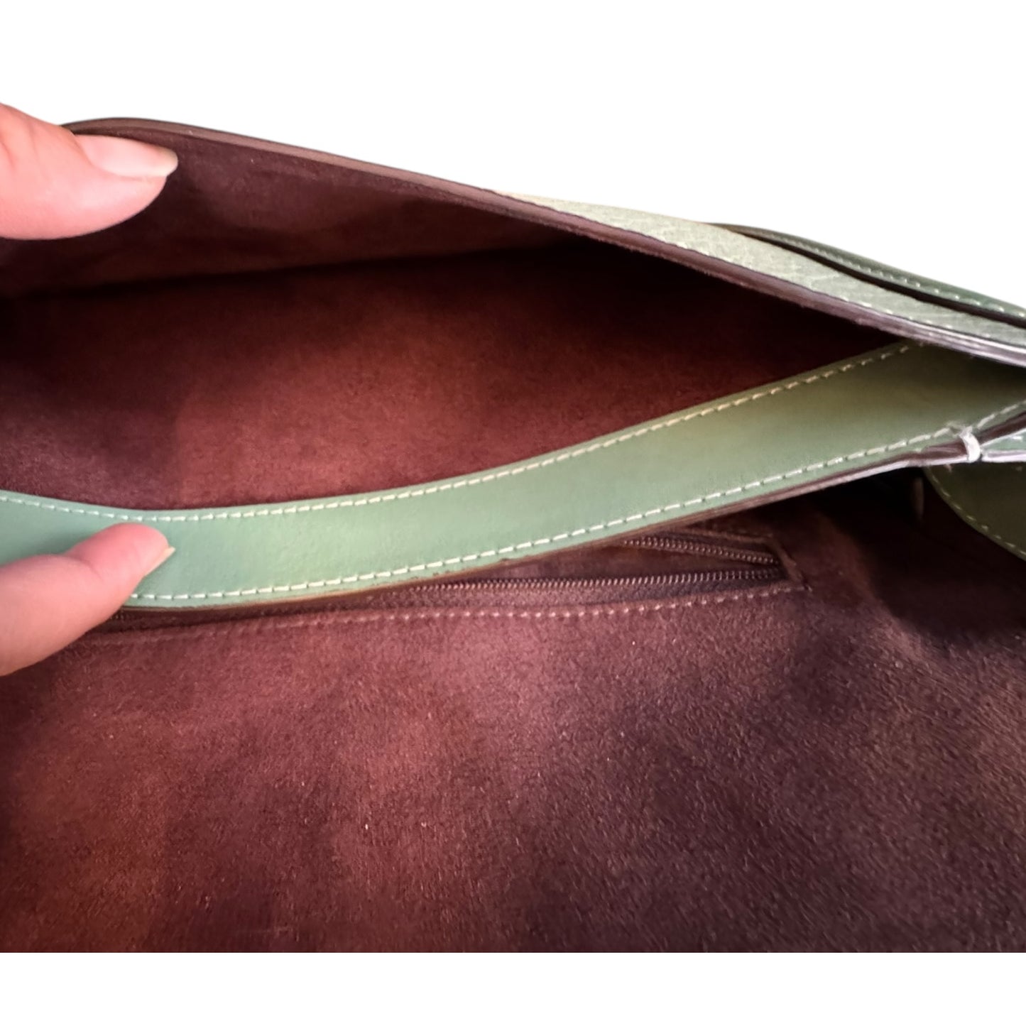 Handbag Designer By Coach In Green, Size:Medium