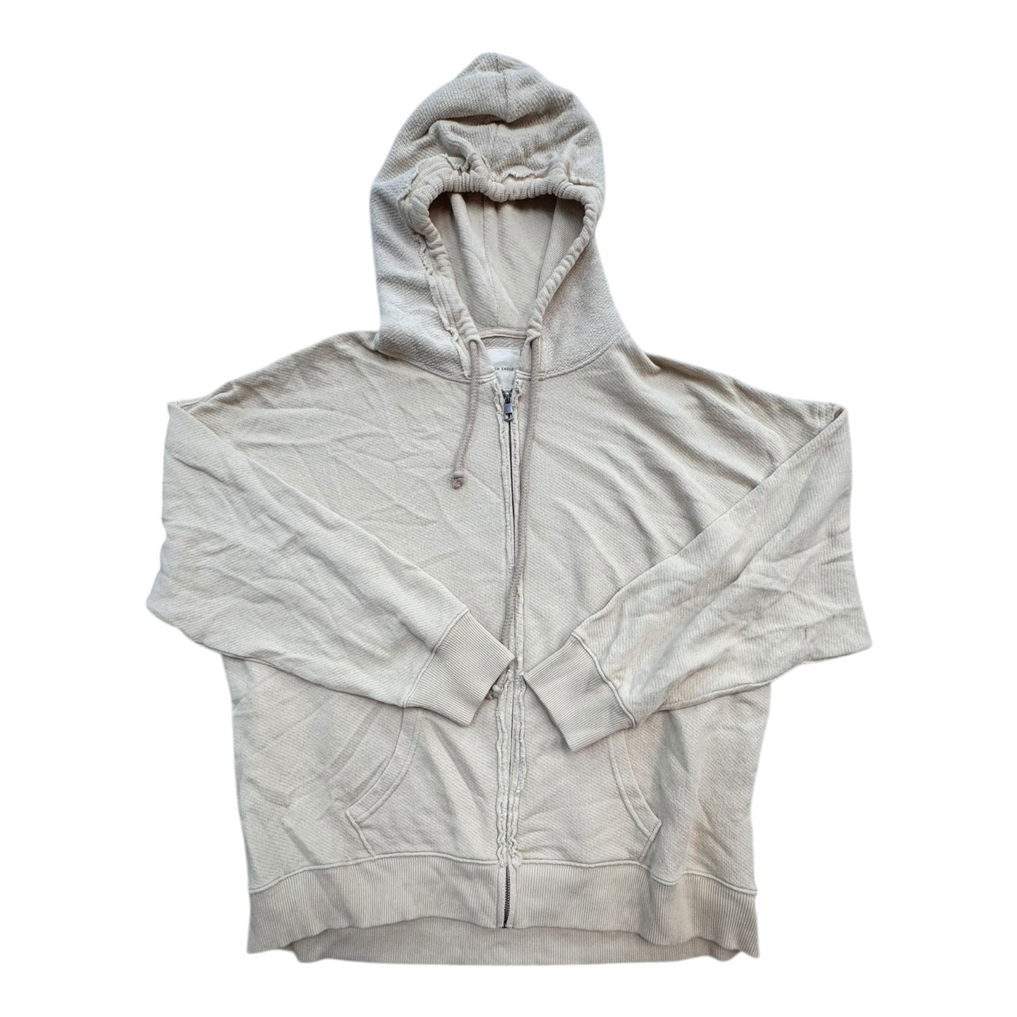 Sweatshirt Hoodie By American Eagle In Tan, Size:L