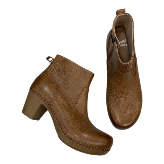 Boots Ankle Heels By Dansko In Brown, Size:7.5