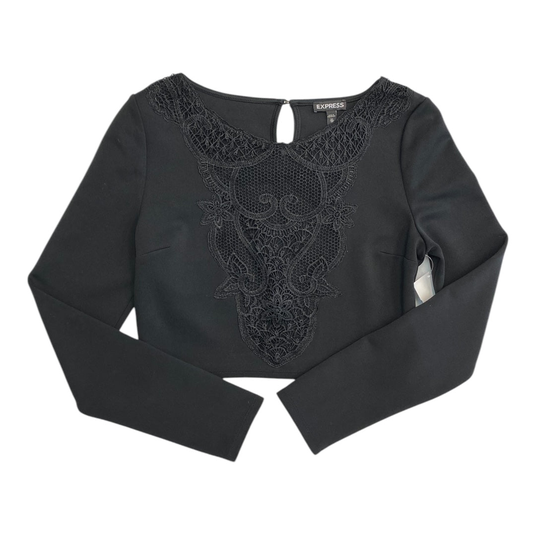 Top Ls By Express In Black, Size:Xs