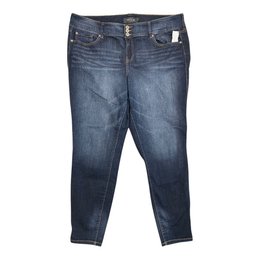 Jeans Skinny By Torrid In Blue Denim, Size:22