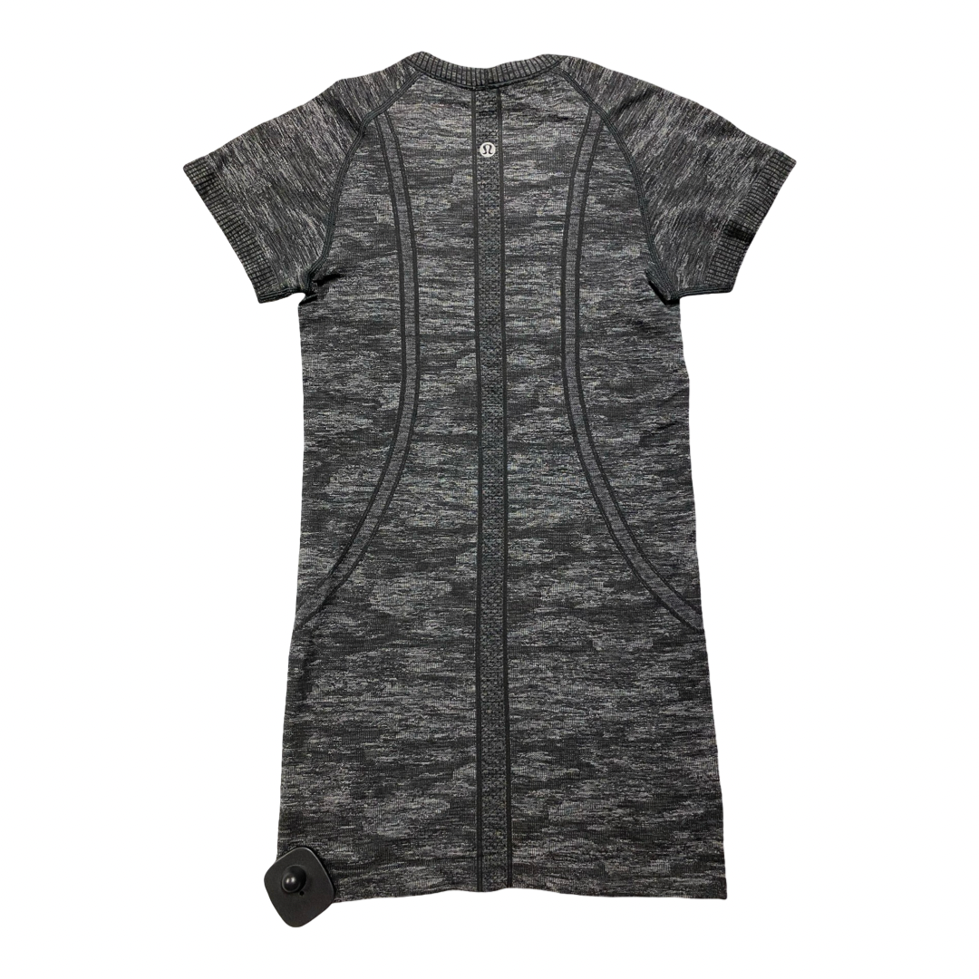 Athletic Top Ss By Lululemon In Grey, Size:2