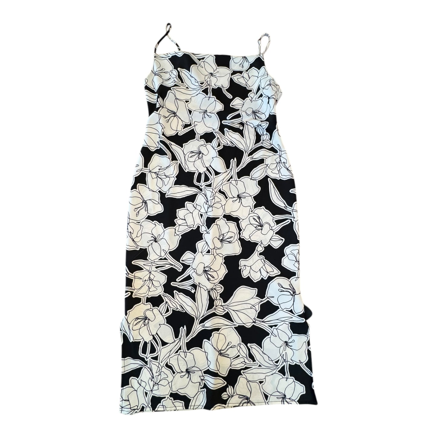 Dress Casual Midi By Bar Iii In Black & White, Size:S