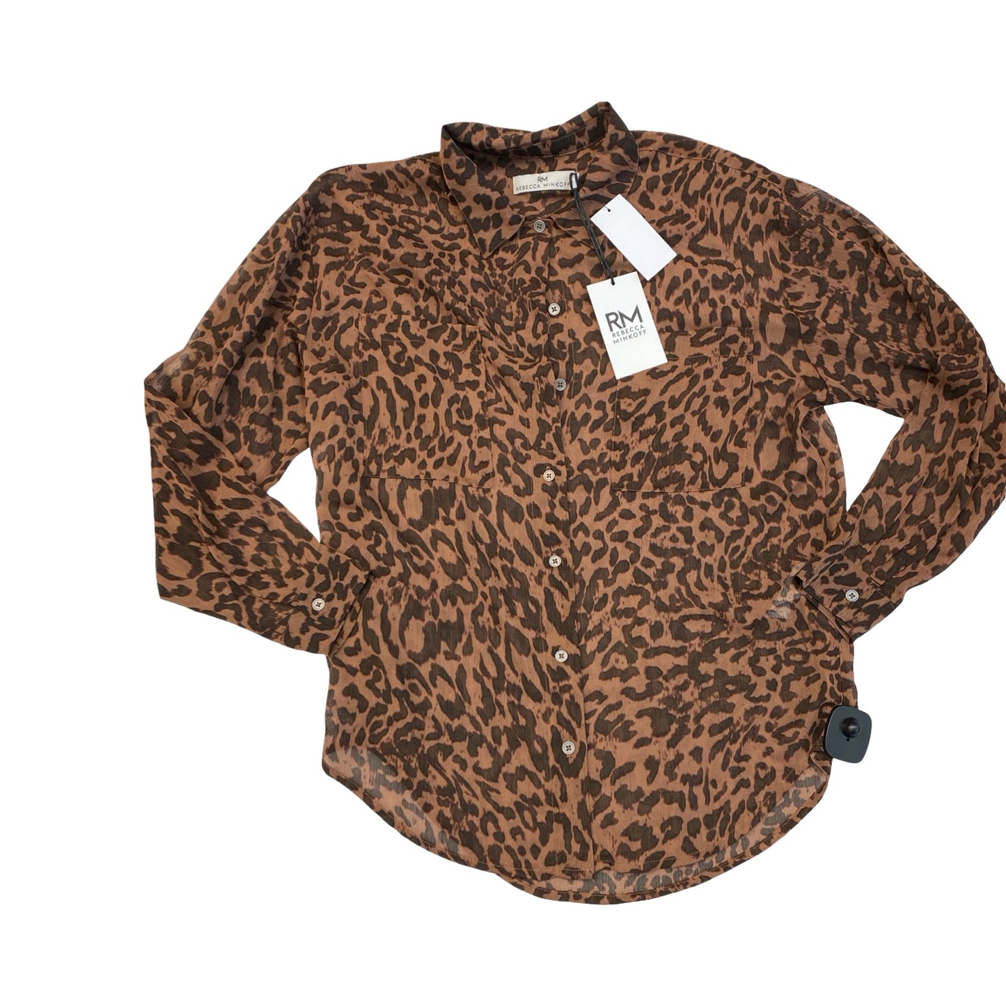 Top Ls Designer By Rebecca Minkoff In Animal Print, Size:Xs
