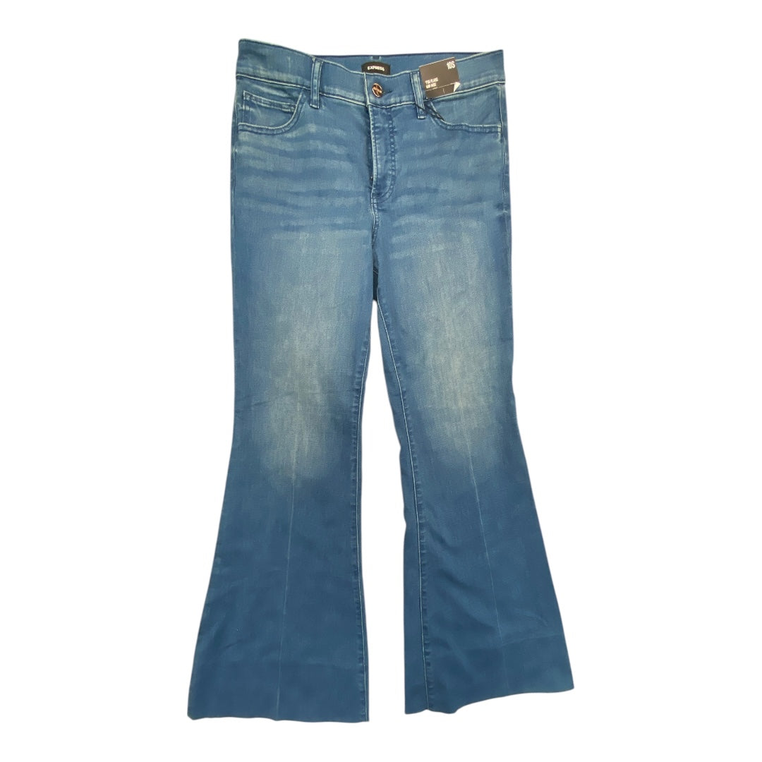 Jeans Flared By Express In Blue Denim, Size:10