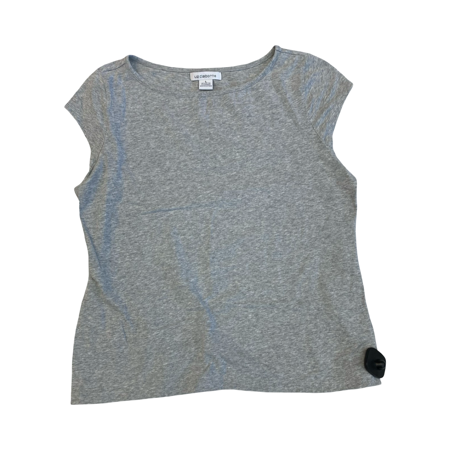 Top Sleeveless By Liz Claiborne In Grey, Size:L