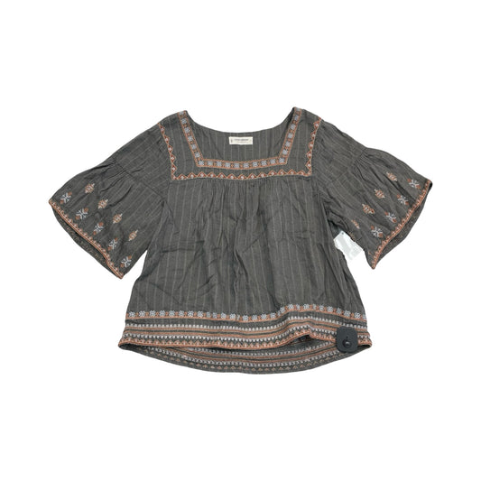 Top Ss By Lucky Brand In Grey & Orange, Size:S