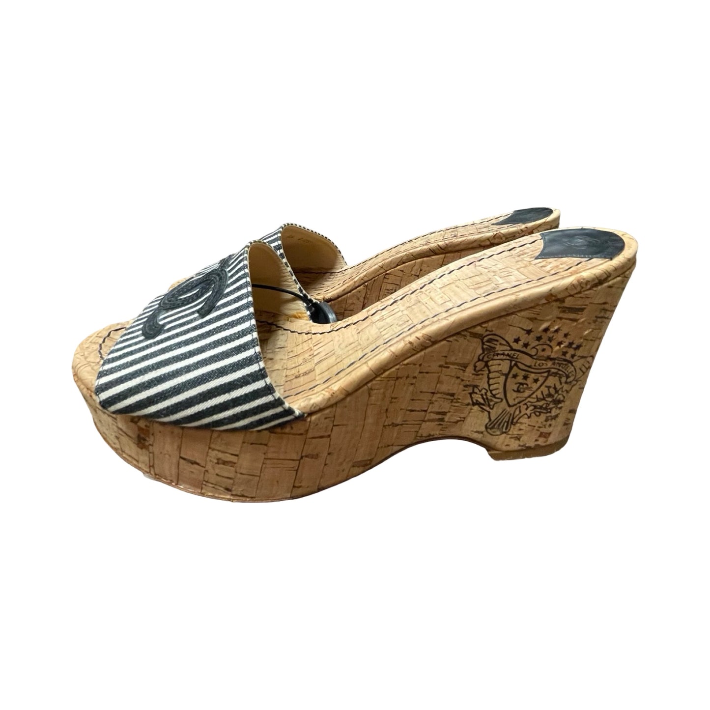 Sandals Luxury Designer By Chanel In Multi, Size:9