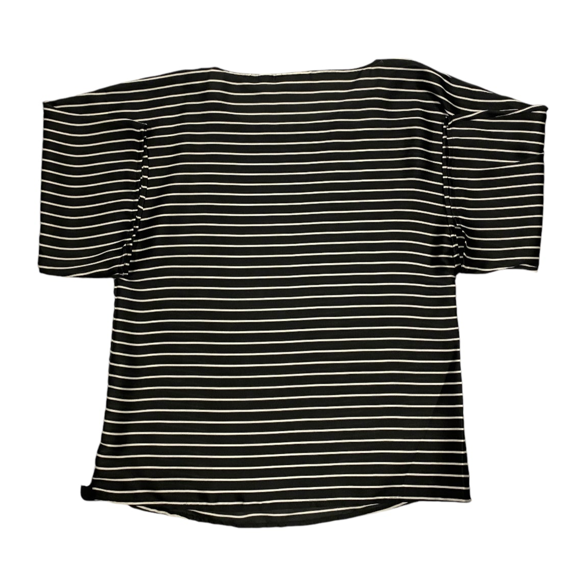 Top Short Sleeve By Chicos In Black & White, Size: S