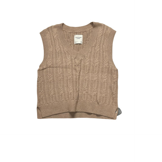 Vest Sweater By Abercrombie And Fitch In Brown, Size:M