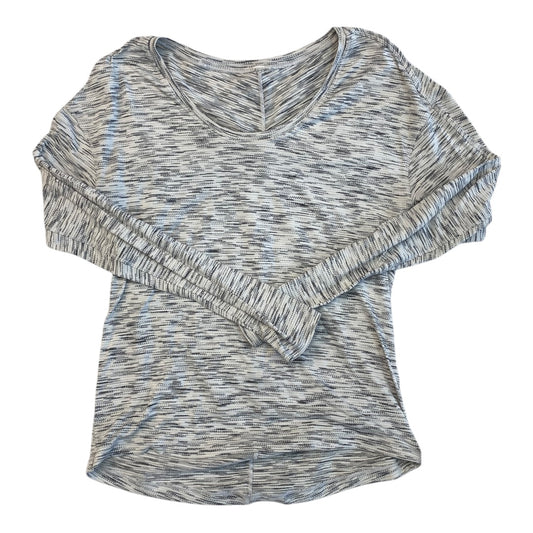 Athletic Top Ls Crewneck By Lululemon In Grey, Size:S