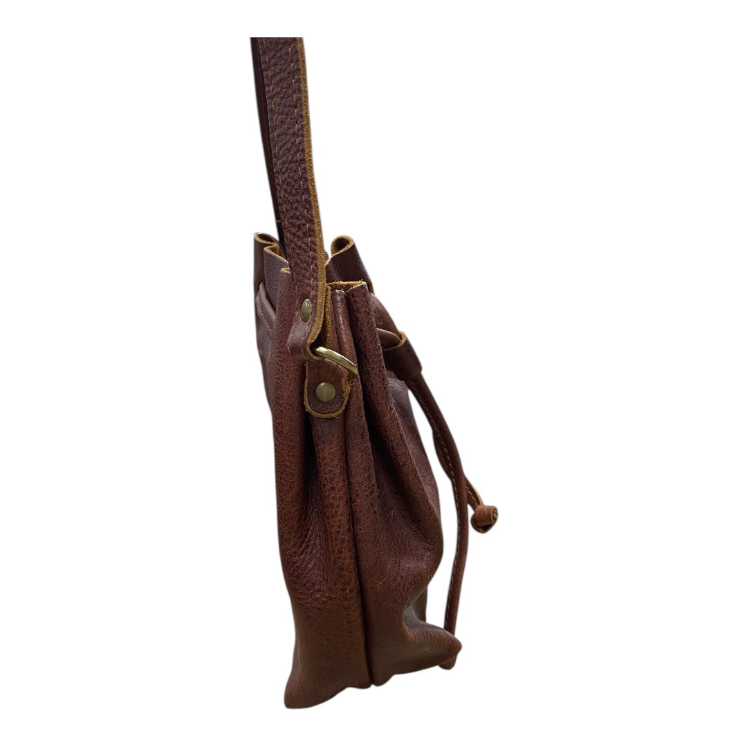Handbag Leather By Portland Leather In Brown, Size:Medium