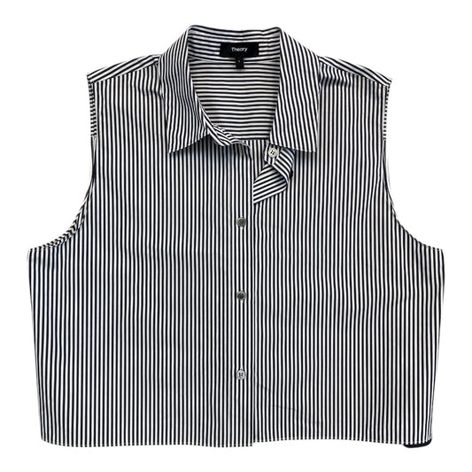 Top Sleeveless By Theory In Striped Pattern, Size:L