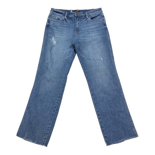 Jeans Straight By Kut In Blue Denim, Size:12