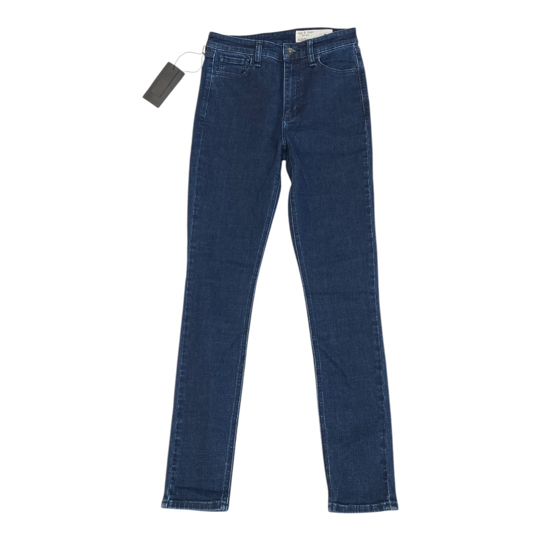 Jeans Skinny By Rag And Bone In Blue Denim, Size:2