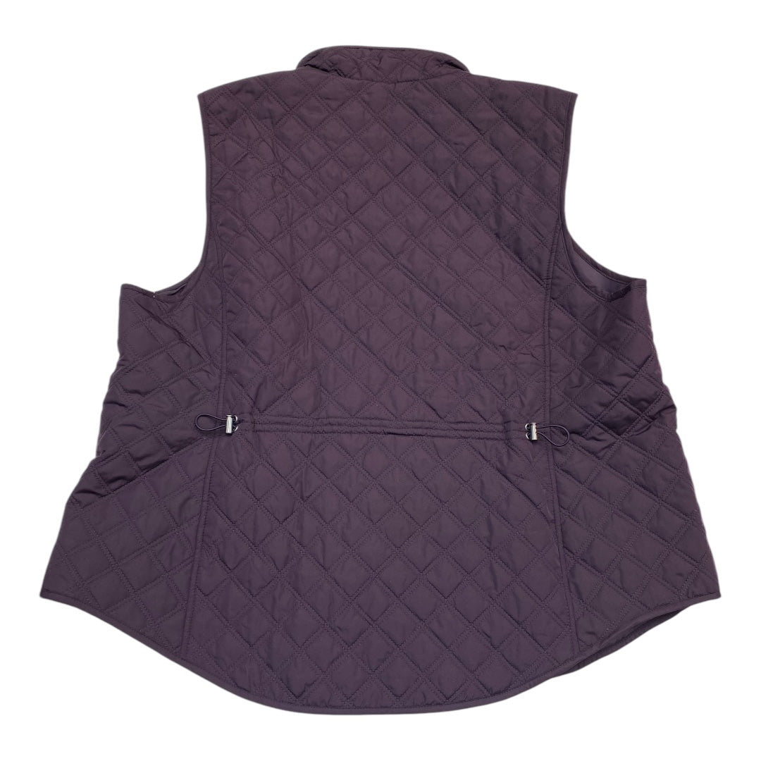 Vest Puffer & Quilted By Cj Banks In Purple, Size:2X