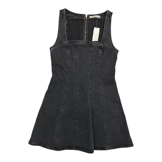 Dress Casual Midi By Abercrombie And Fitch In Black Denim, Size:M