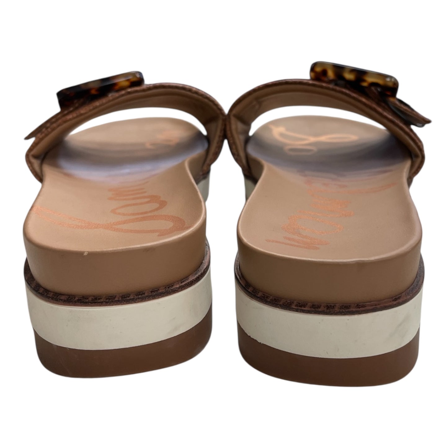 Sandals Heels Block By Sam Edelman In Tan, Size:8