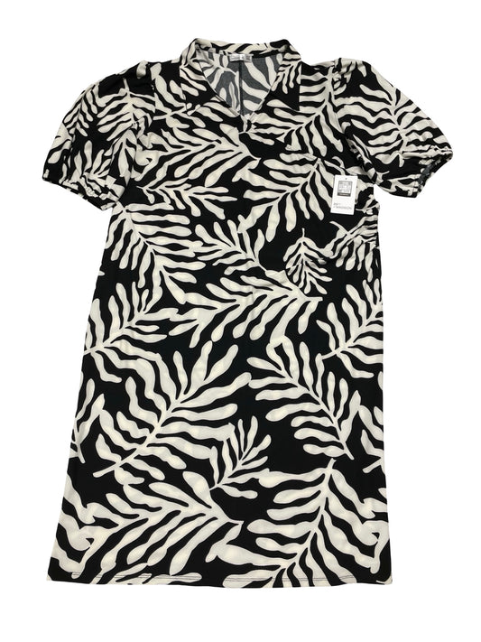 Dress Casual Midi By 89Th And Madison In Black & White, Size:Xl