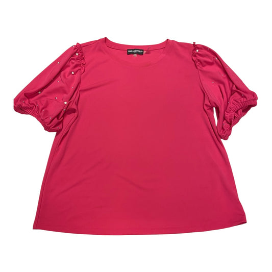 Top Ss Designer By Karl Lagerfeld In Pink, Size:L