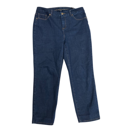 Jeans Cropped By Chicos In Blue Denim, Size:8