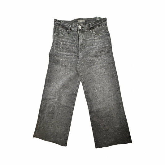 Jeans Wide Leg By Kut In Black Denim, Size:4