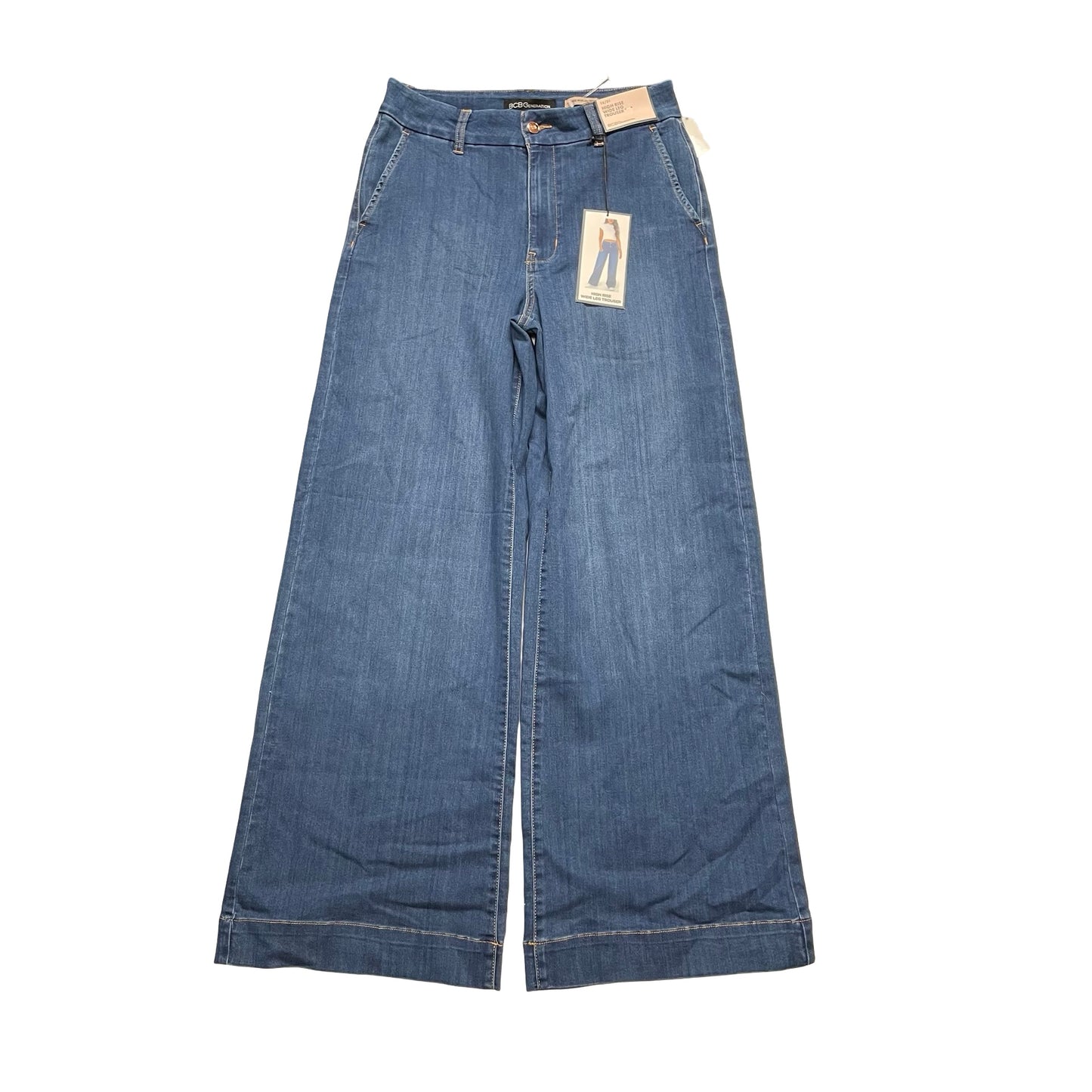 Jeans Wide Leg By Bcbgeneration, Size:12
